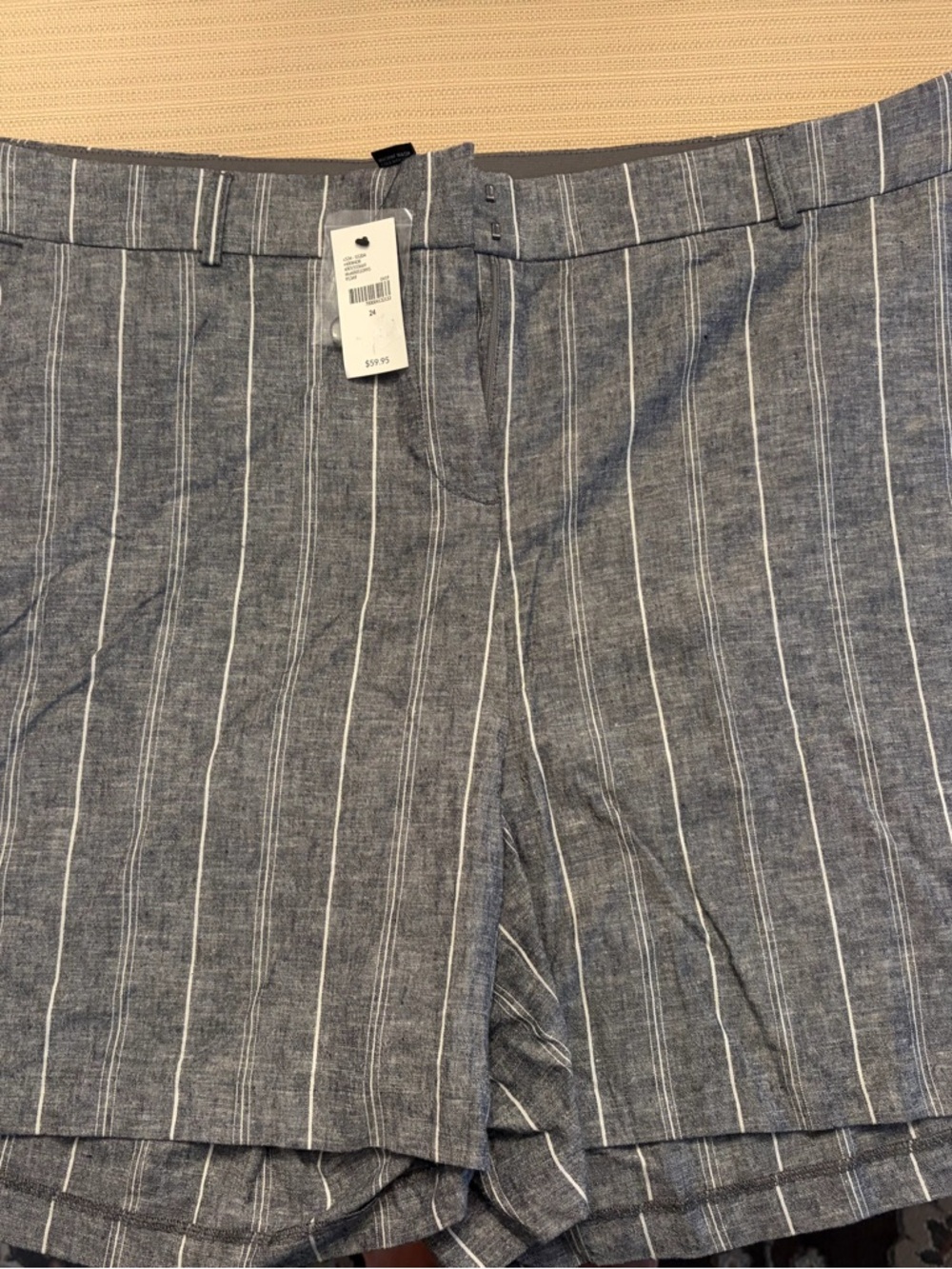 Lane Bryant Grey Pinstriped Women's Shorts